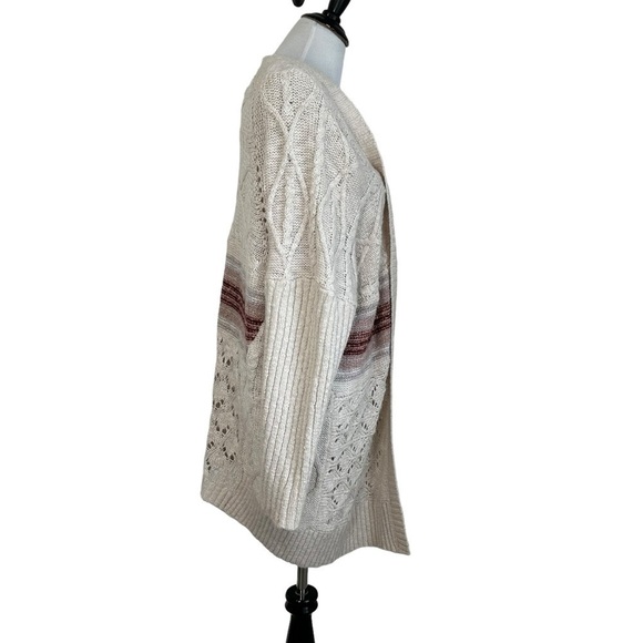 Anthropologie PILCRO Women Jemma Cable Knit Open Cardigan Sweater Sz M/L Petite - Picture 6 of 12